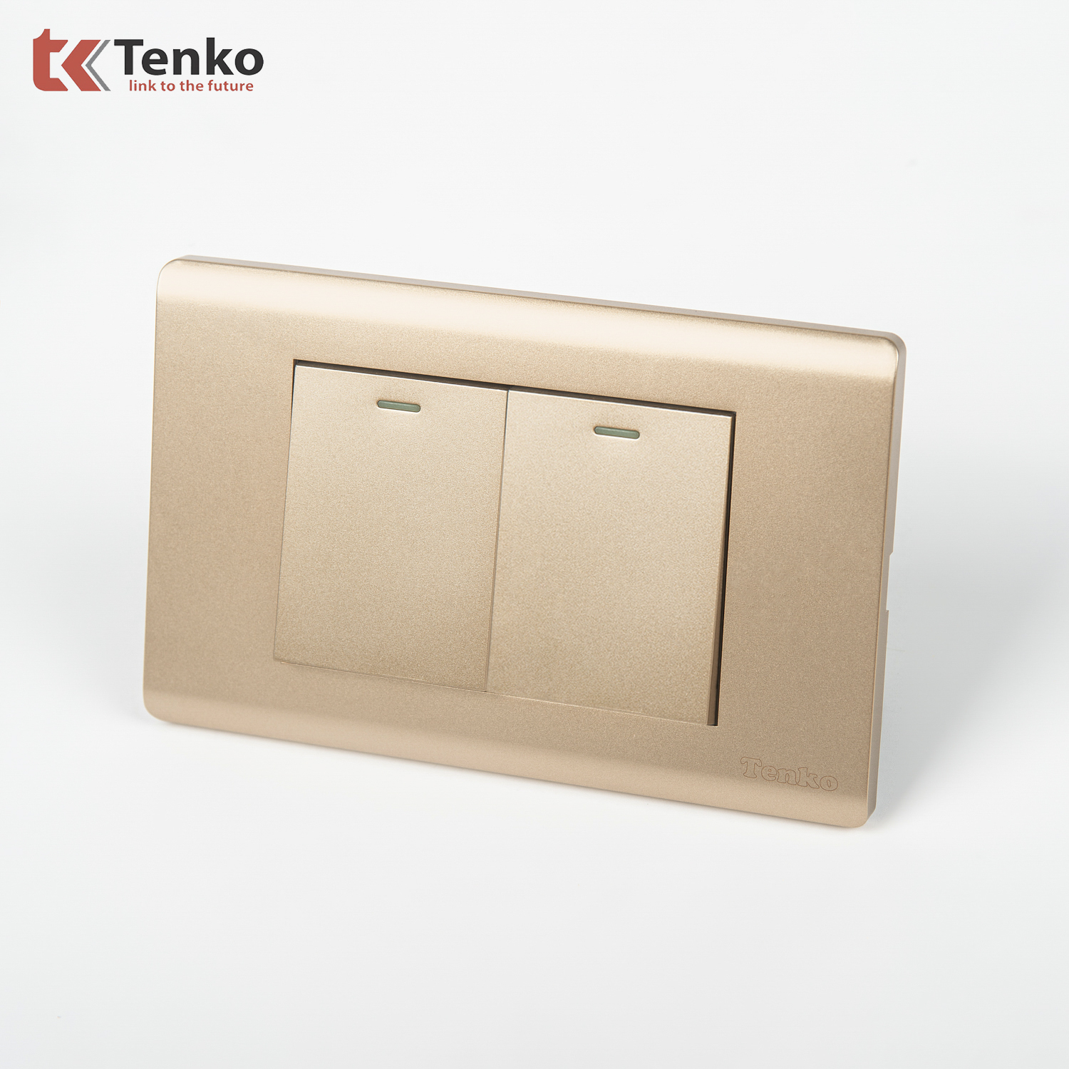 C&ocirc;ng Tắc Chống Ch&aacute;y TENKO C25-02 Mặt Nhựa PC V&agrave;ng